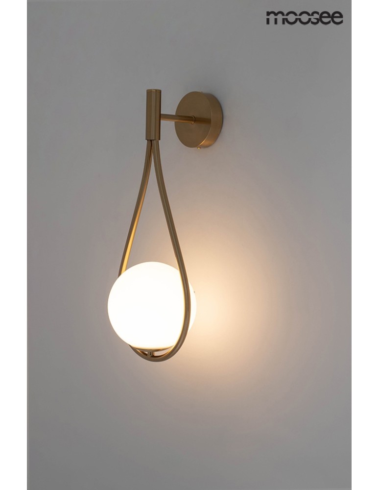 Designer wall lamps - Moosee MOOSEE gold ROMA wall lamp (MSE010400204) - product kolory-swiatla.pl 6