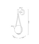 Designer wall lamps - Moosee MOOSEE gold ROMA wall lamp (MSE010400204) - product 12