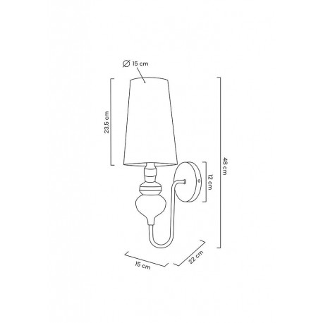 MOOSEE lampa ścienna QUEEN 15 złota (MSE010100224)