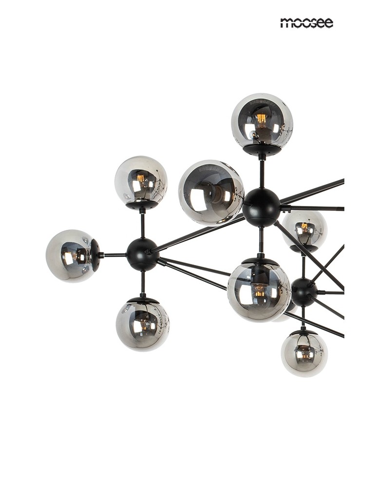 MOOSEE lampa wisząca ASTRIFERO 21 czarna / bursztynowa (MSE010100218)