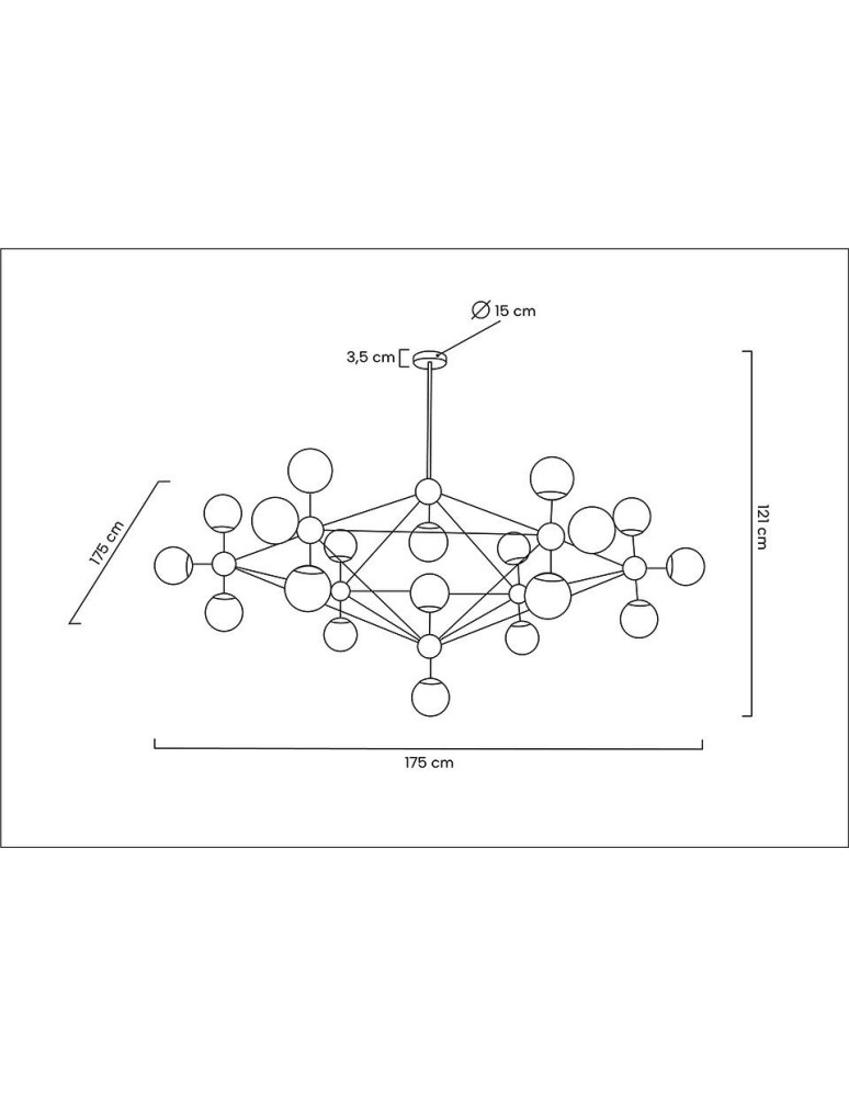 MOOSEE lampa wisząca ASTRIFERO 21 czarna / bursztynowa (MSE010100218)