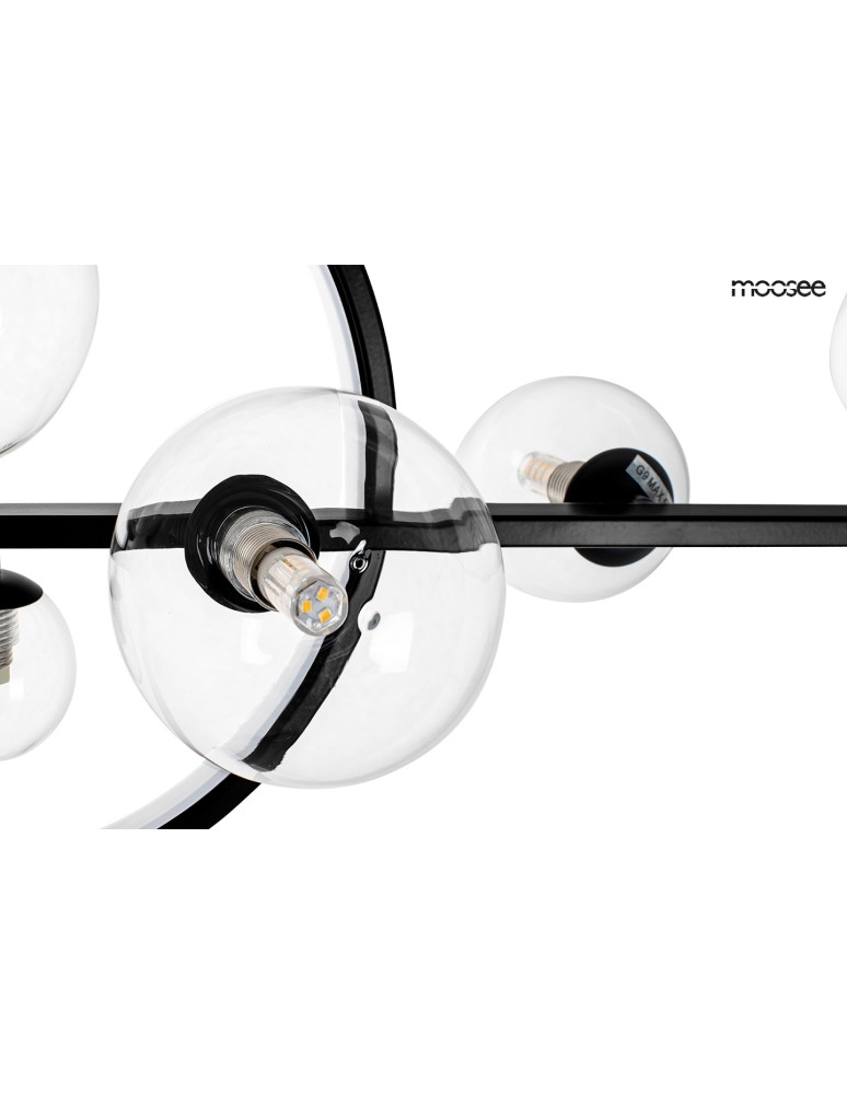 Pendant lamps spheres - MOOSEE pendant lamp ALURE LINE TWIN 120 black (MSE010100347) - product kolory-swiatla.pl 3