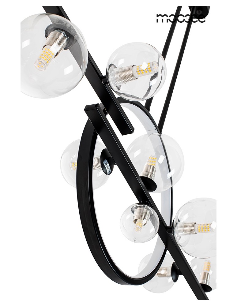 Pendant lamps spheres - MOOSEE pendant lamp ALURE LINE TWIN 120 black (MSE010100347) - product kolory-swiatla.pl 6