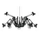 King Home Lampa wisząca RAGNO 16 czarna - aluminium (JD-182-16)