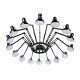 King Home Lampa wisząca RAGNO 16 czarna - aluminium (JD-182-16)