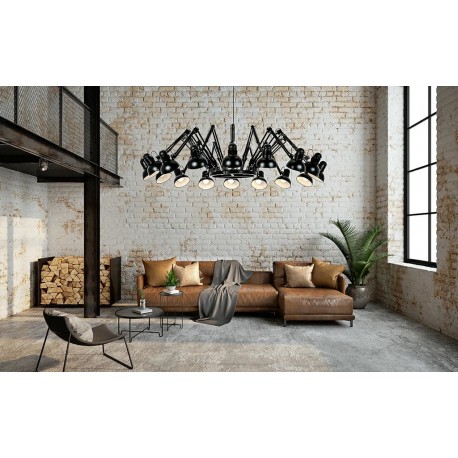 King Home Lampa wisząca RAGNO 16 czarna - aluminium (JD-182-16)