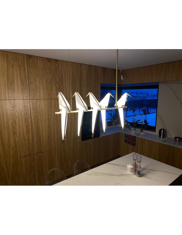 King Home Lampa wisząca LORO 5 złota - LED (MD8113-5)