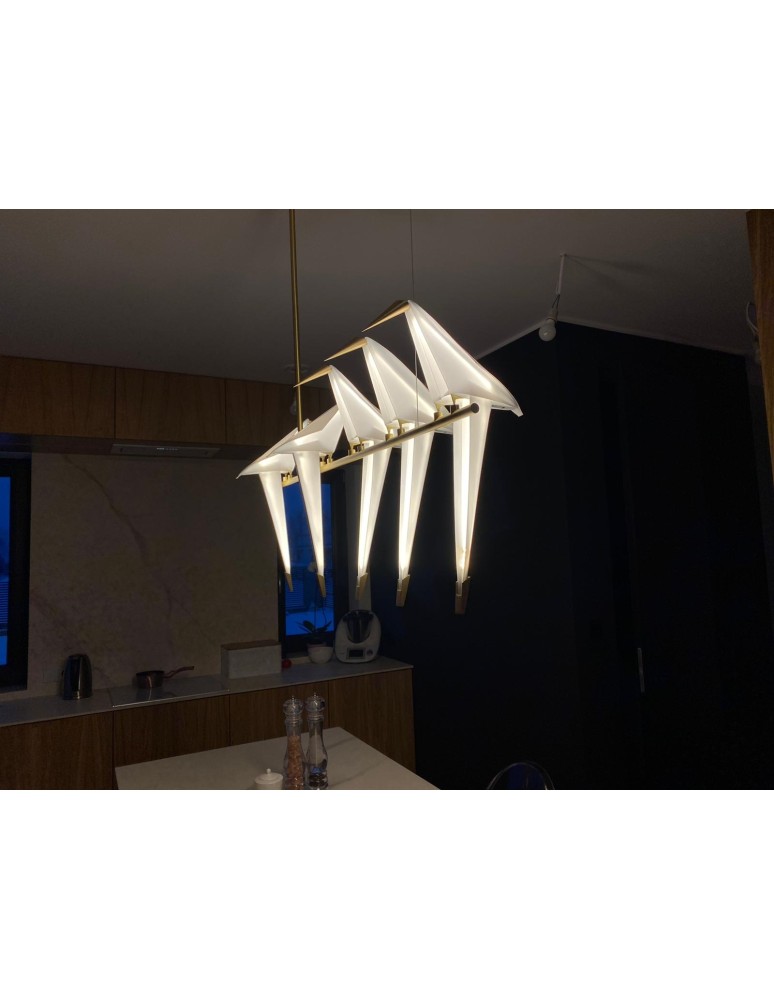 King Home Lampa wisząca LORO 5 złota - LED (MD8113-5)