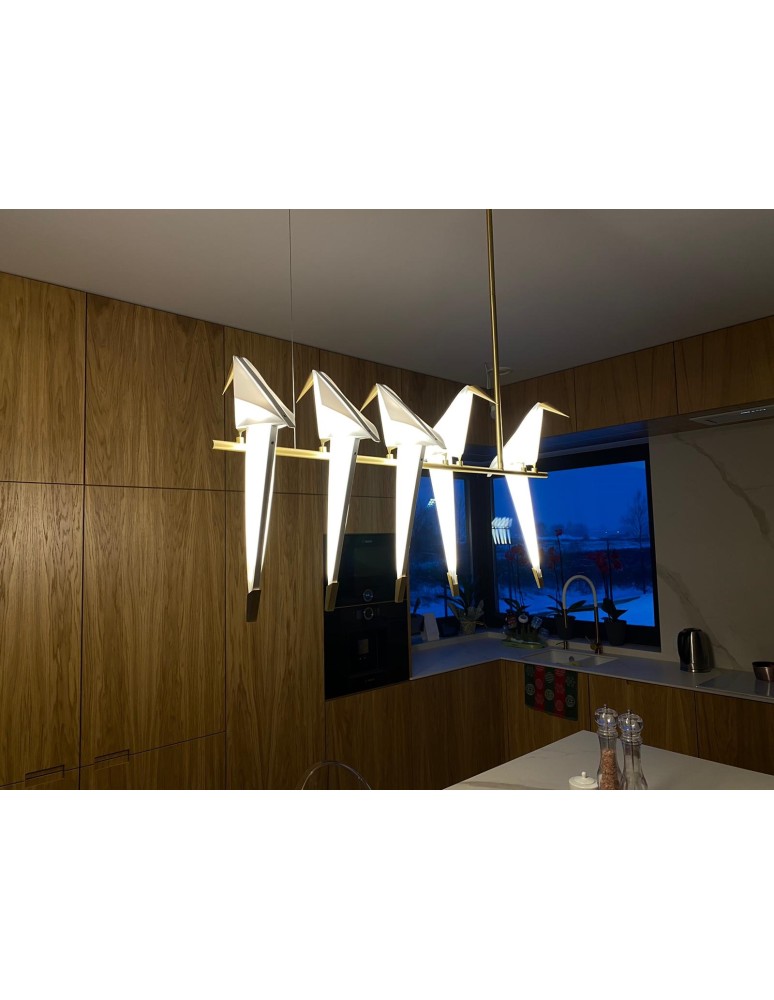 King Home Lampa wisząca LORO 5 złota - LED (MD8113-5)