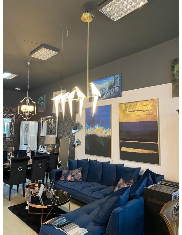 King Home Lampa wisząca LORO 5 złota - LED (MD8113-5)