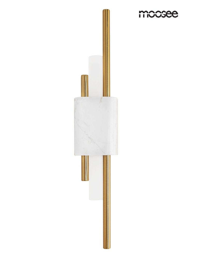 Designer wall lamps - MOOSEE wall lamp EVANS white / gold (MSE010100282) - product kolory-swiatla.pl 2