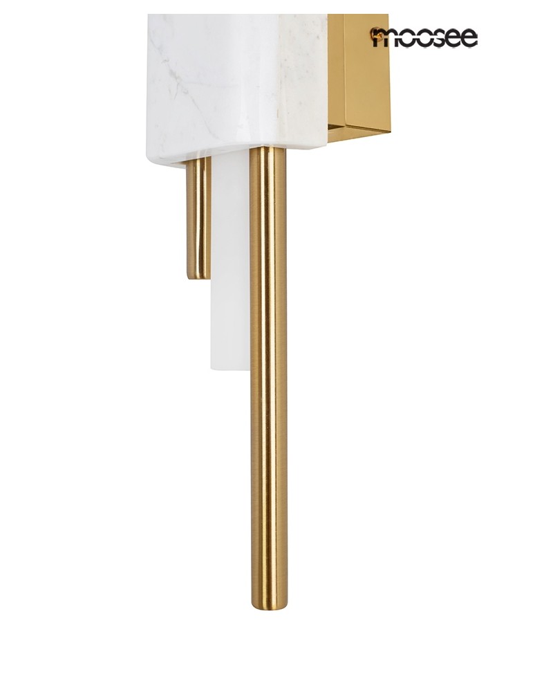 Designer wall lamps - MOOSEE wall lamp EVANS white / gold (MSE010100282) - product kolory-swiatla.pl 3