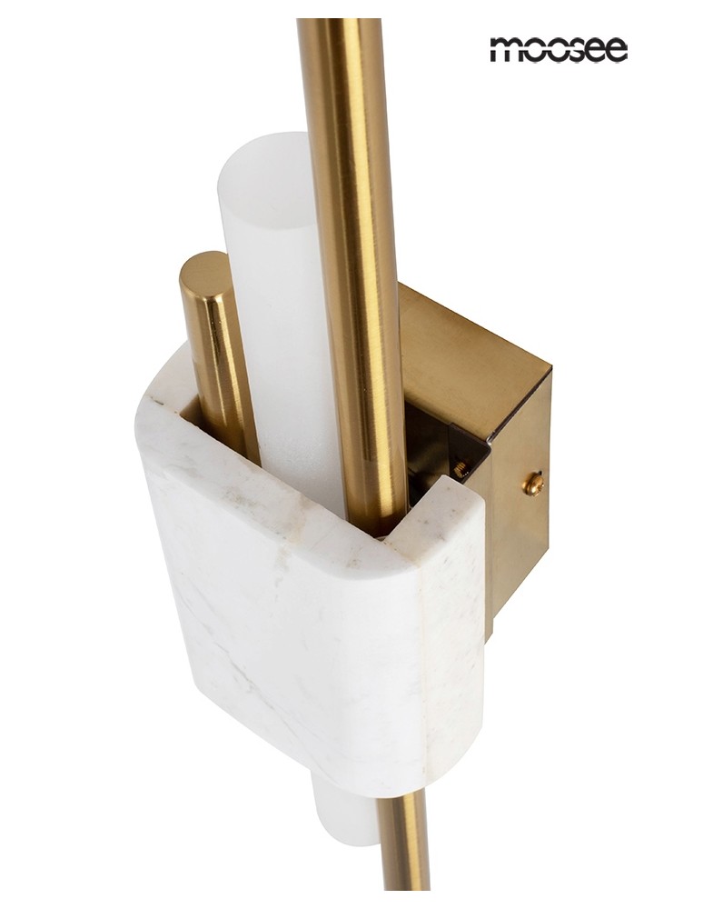 Designer wall lamps - MOOSEE wall lamp EVANS white / gold (MSE010100282) - product kolory-swiatla.pl 5
