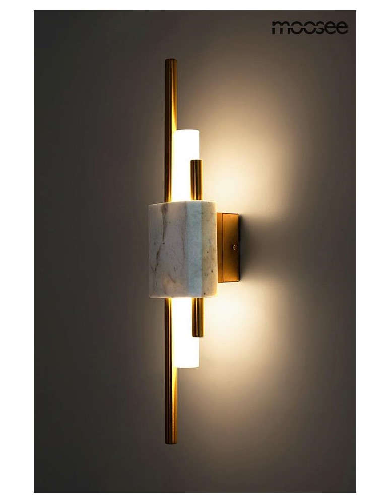 Designer wall lamps - MOOSEE wall lamp EVANS white / gold (MSE010100282) - product kolory-swiatla.pl 6