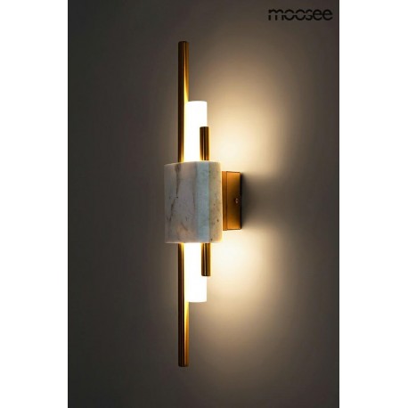 MOOSEE lampa ścienna EVANS biała / złota (MSE010100282)