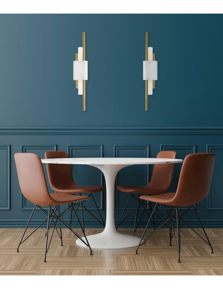 Designer wall lamps - MOOSEE wall lamp EVANS white / gold (MSE010100282) - product kolory-swiatla.pl 7