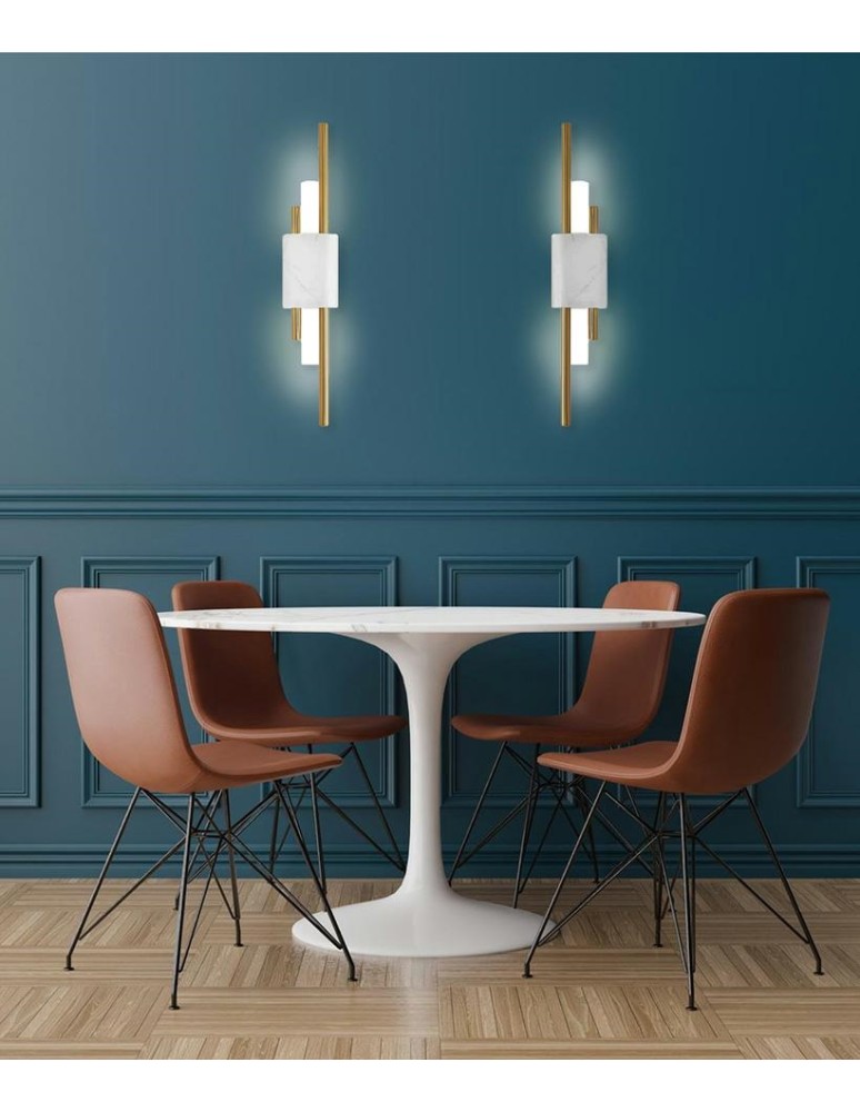 Designer wall lamps - MOOSEE wall lamp EVANS white / gold (MSE010100282) - product kolory-swiatla.pl 8