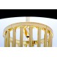 King Home Lampa podłogowa HOLMES złota z czarnym kloszem - metal (XCF7583-145)