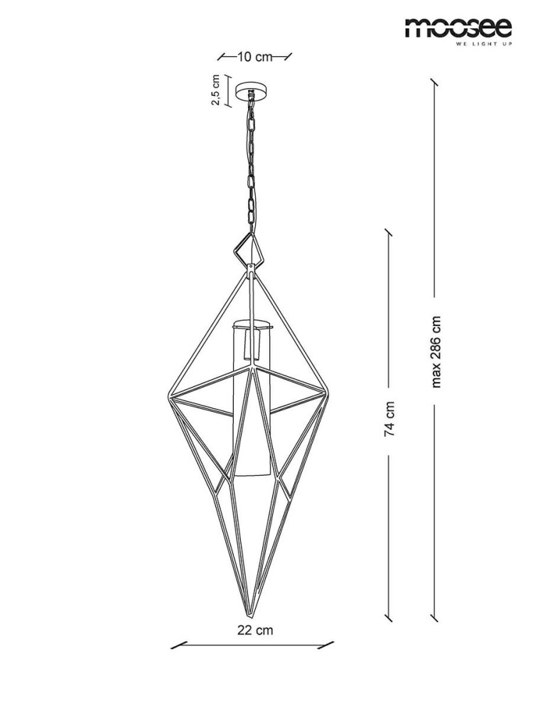 Pendant lamps - Moosee MOOSEE pendant lamp HAVANA L - gold (MSE010100130) - product kolory-swiatla.pl 8