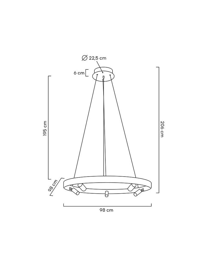 Pendant lamps circles - Moosee MOOSEE CIRCLE SPOT 98 GOLD pendant lamp (MSE010100161) - product kolory-swiatla.pl 11