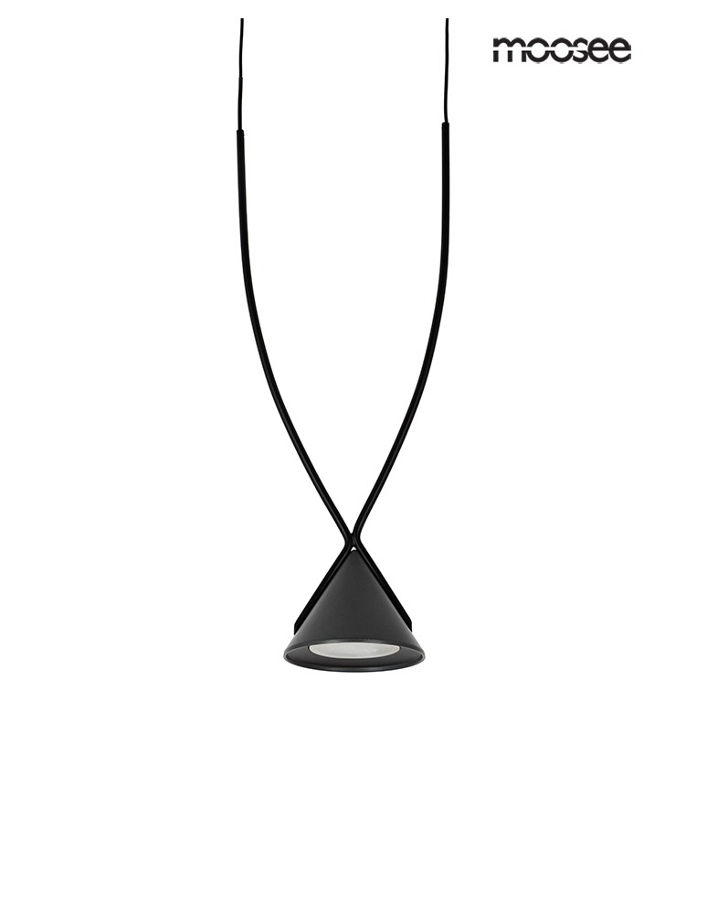 Pendant lamps on a strip - MOOSEE pendant lamp ATLAS 3 black (MSE010100280) - product kolory-swiatla.pl 2