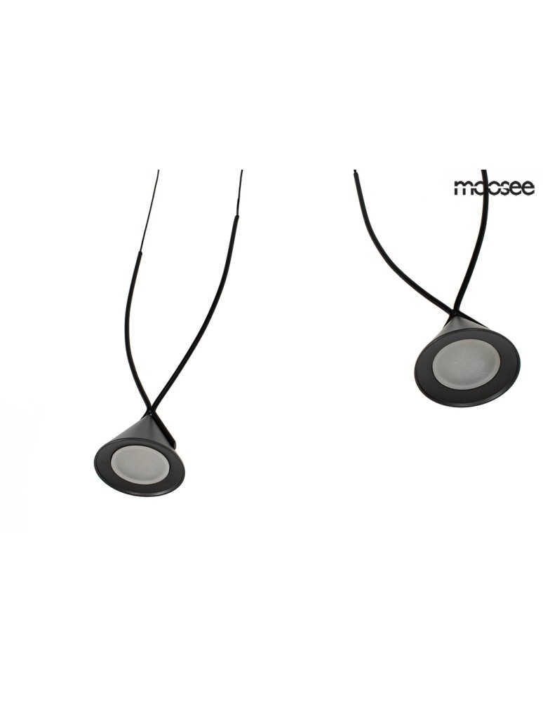 Pendant lamps on a strip - MOOSEE pendant lamp ATLAS 3 black (MSE010100280) - product kolory-swiatla.pl 4