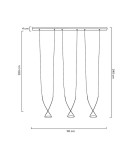 Pendant lamps on a strip - MOOSEE pendant lamp ATLAS 3 black (MSE010100280) - product 9