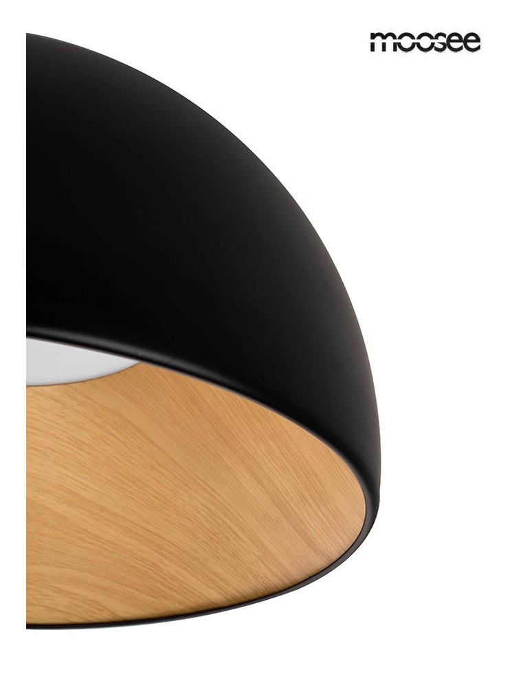 Modern ceiling lamps - MOOSEE ceiling lamp TOLLA black / natural (MSE010100276) - product kolory-swiatla.pl 4