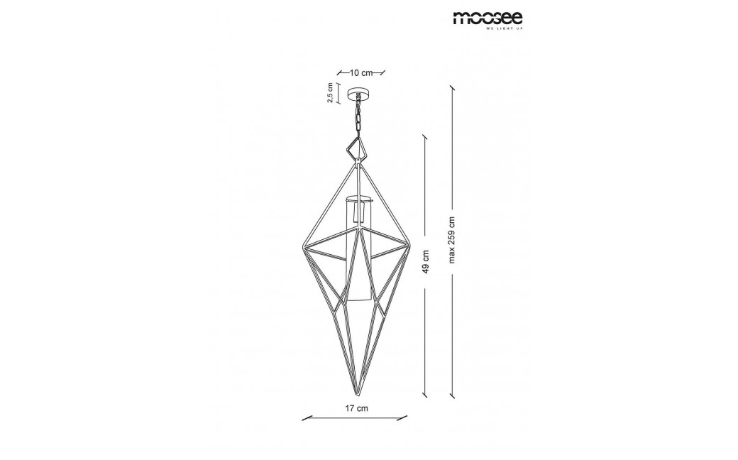 Moosee MOOSEE lampa wisząca HAVANA S - złota (MSE010100128)