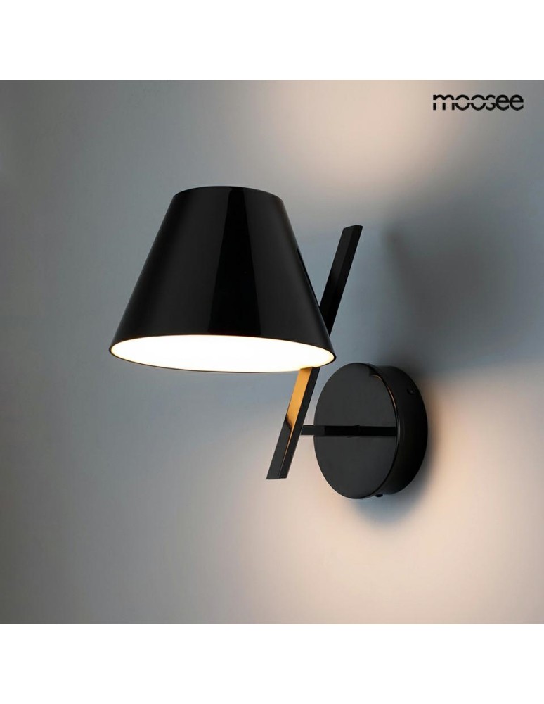 Wall lamps with lampshade - MOOSEE MAGO wall lamp black (MSE010100260) - product kolory-swiatla.pl 2