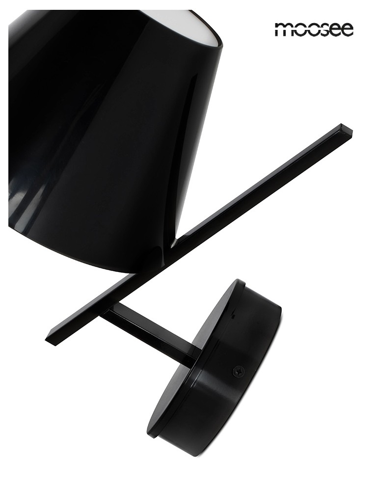Wall lamps with lampshade - MOOSEE MAGO wall lamp black (MSE010100260) - product kolory-swiatla.pl 4