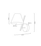 Wall lamps with lampshade - MOOSEE MAGO wall lamp black (MSE010100260) - product 6