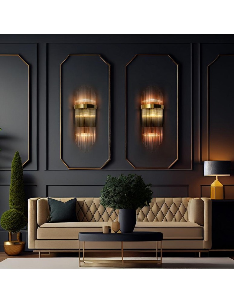 Glamour wall lamps - MOOSEE FLORENS L gold wall lamp (MSE010100349) - product kolory-swiatla.pl 5