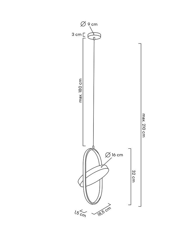 LED pendant lamps - MOOSEE SPINNER 19 pendant lamp black (MSE010100314) - product kolory-swiatla.pl 10