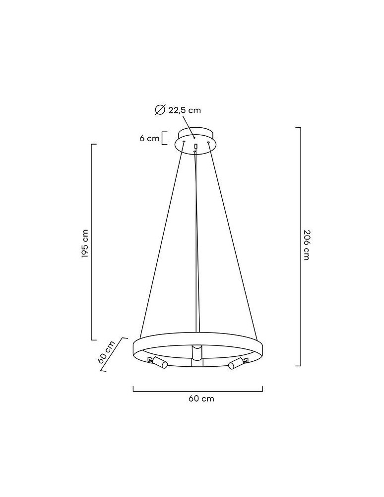 Pendant lamps circles - Moosee MOOSEE pendant lamp CIRCLE SPOT 60 GOLD gold (MSE010100159) - product kolory-swiatla.pl 11