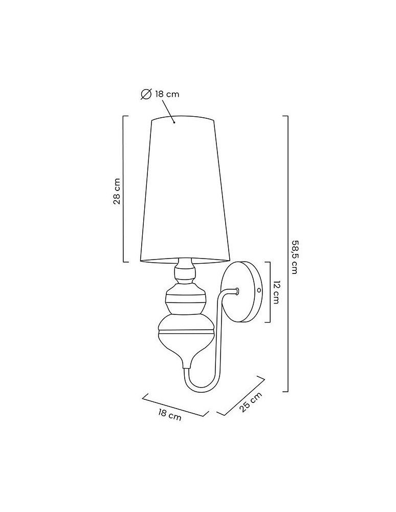 MOOSEE lampa ścienna QUEEN 20 czarna (MSE010100228)
