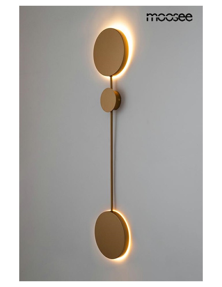 Designer wall lamps - MOOSEE SHADOW 2 gold wall lamp (MSE010100354) - product kolory-swiatla.pl 3
