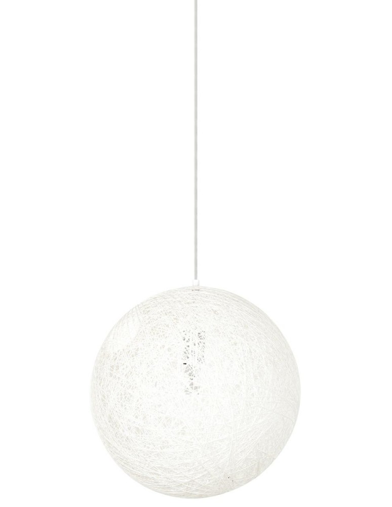 Pendant lamps - King Home LUNA 40 pendant lamp white - hemp cord (1027S-400.WHITE) - product kolory-swiatla.pl 1