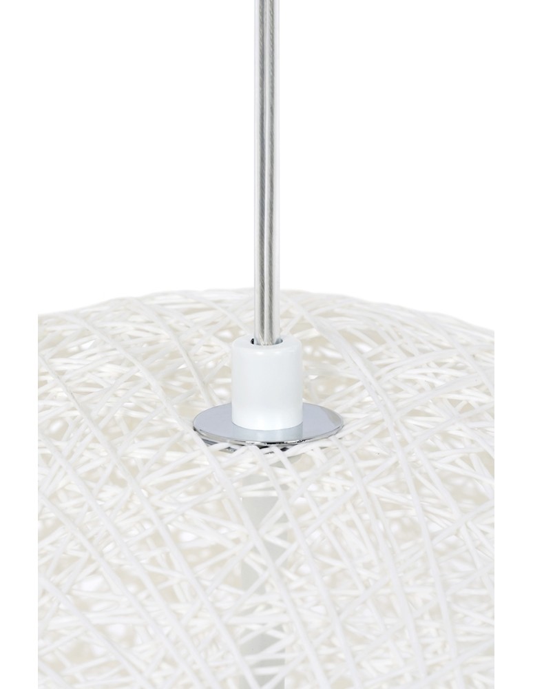 Pendant lamps - King Home LUNA 40 pendant lamp white - hemp cord (1027S-400.WHITE) - product kolory-swiatla.pl 3