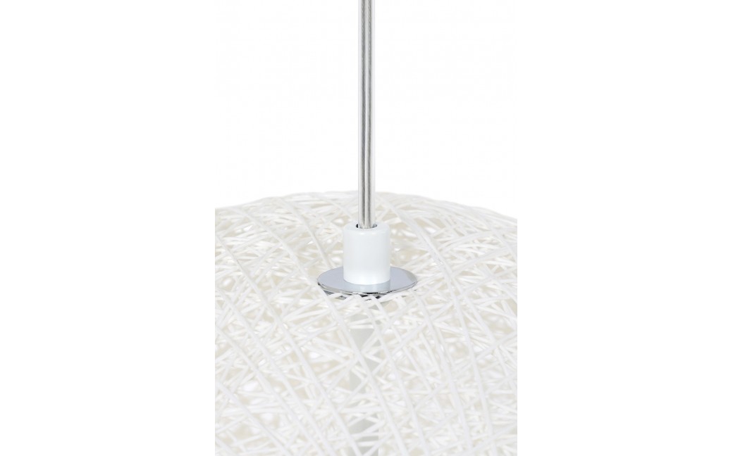 King Home Lampa wisząca LUNA 40 biała - sznurek konopny (1027S-400.WHITE)