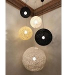 Pendant lamps - King Home LUNA 40 pendant lamp white - hemp cord (1027S-400.WHITE) - product 7