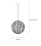 Pendant lamps - King Home LUNA 40 pendant lamp white - hemp cord (1027S-400.WHITE) - product 8