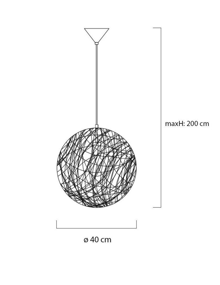 Pendant lamps - King Home LUNA 40 pendant lamp white - hemp cord (1027S-400.WHITE) - product kolory-swiatla.pl 8