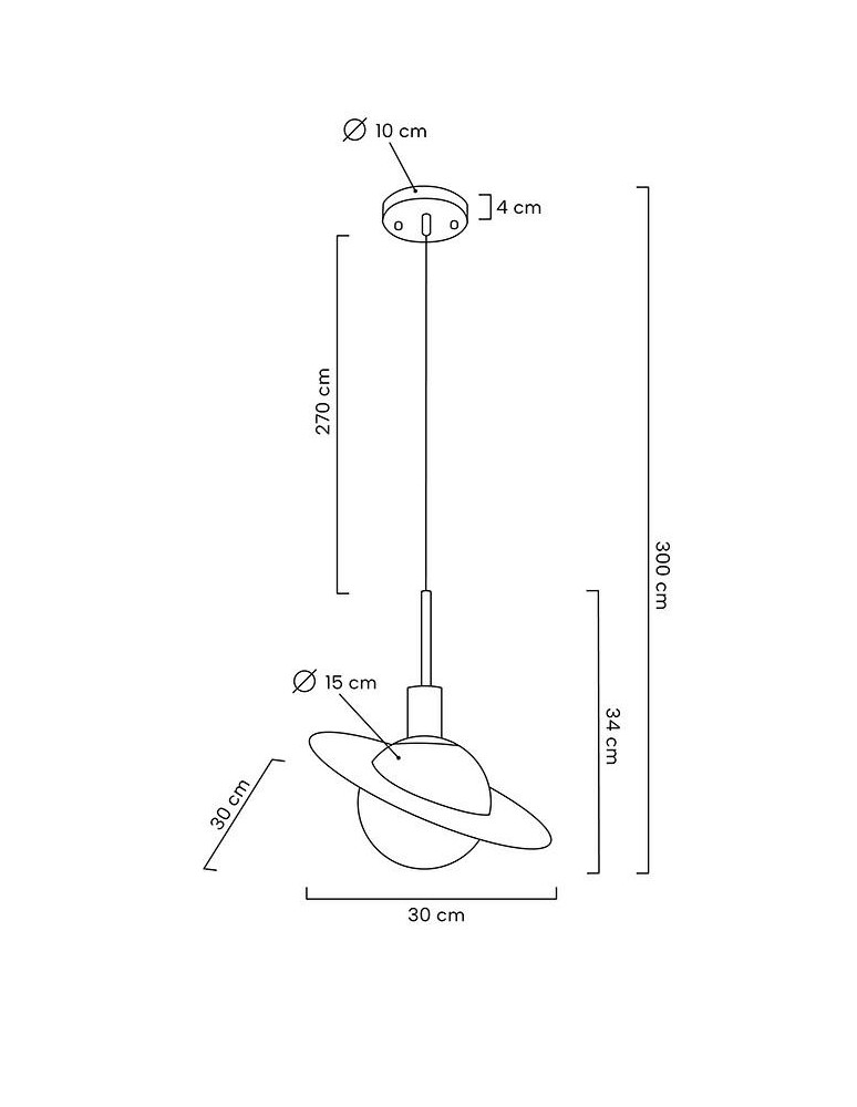 Pendant lamps - Moosee MOOSEE URAN 30 gold pendant lamp (MSE010100148) - product kolory-swiatla.pl 14