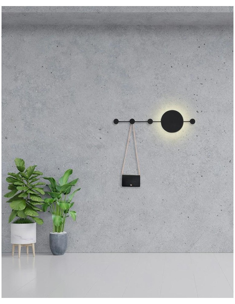 Designer wall lamps - Moosee MOOSEE SHADOW HANG wall lamp with hanger black (MSE010400210) - product kolory-swiatla.pl 7