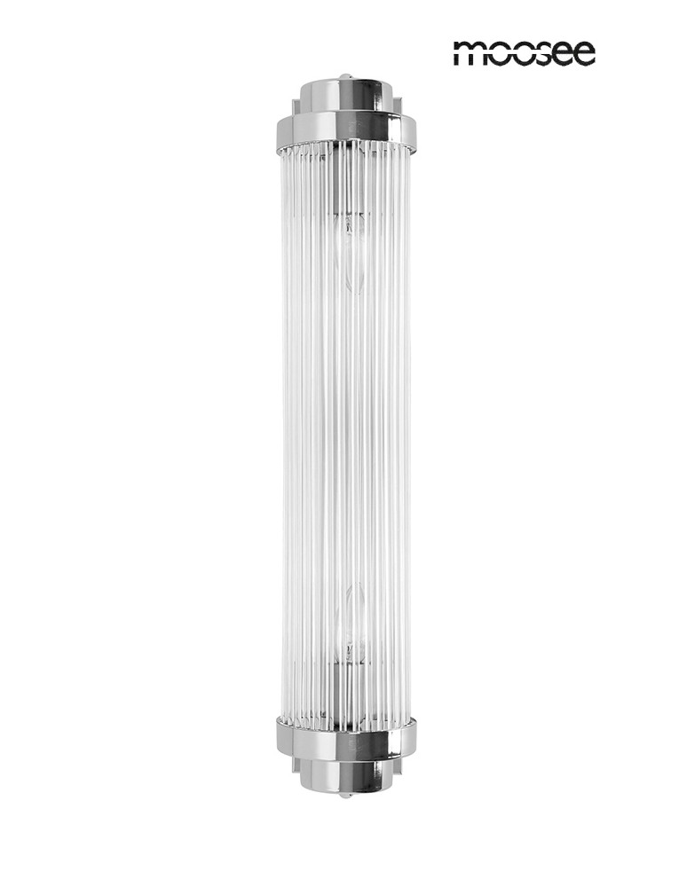 Glamour wall lamps - MOOSEE COLUMN 60 silver wall lamp (MSE010100362) - product kolory-swiatla.pl 1