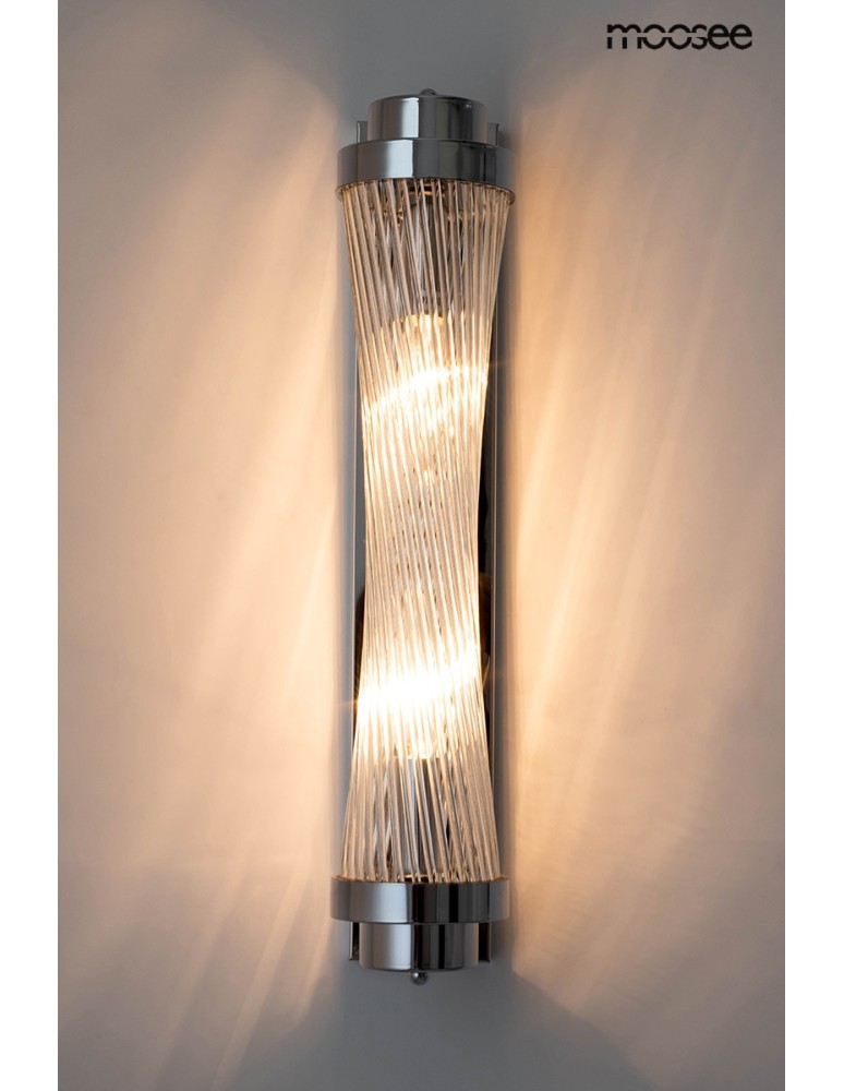 Glamour wall lamps - MOOSEE COLUMN 60 silver wall lamp (MSE010100362) - product kolory-swiatla.pl 3
