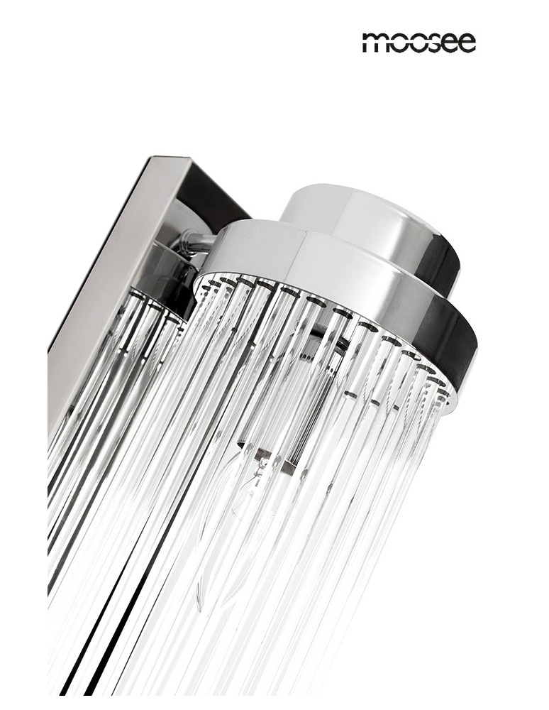 Glamour wall lamps - MOOSEE COLUMN 60 silver wall lamp (MSE010100362) - product kolory-swiatla.pl 4