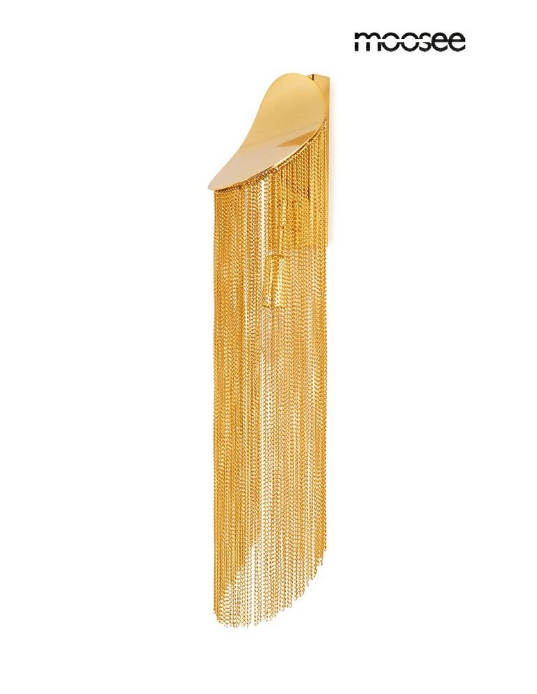 Designer wall lamps - MOOSEE wall lamp LAMBADA chains gold (MSE010100374) - product kolory-swiatla.pl 1