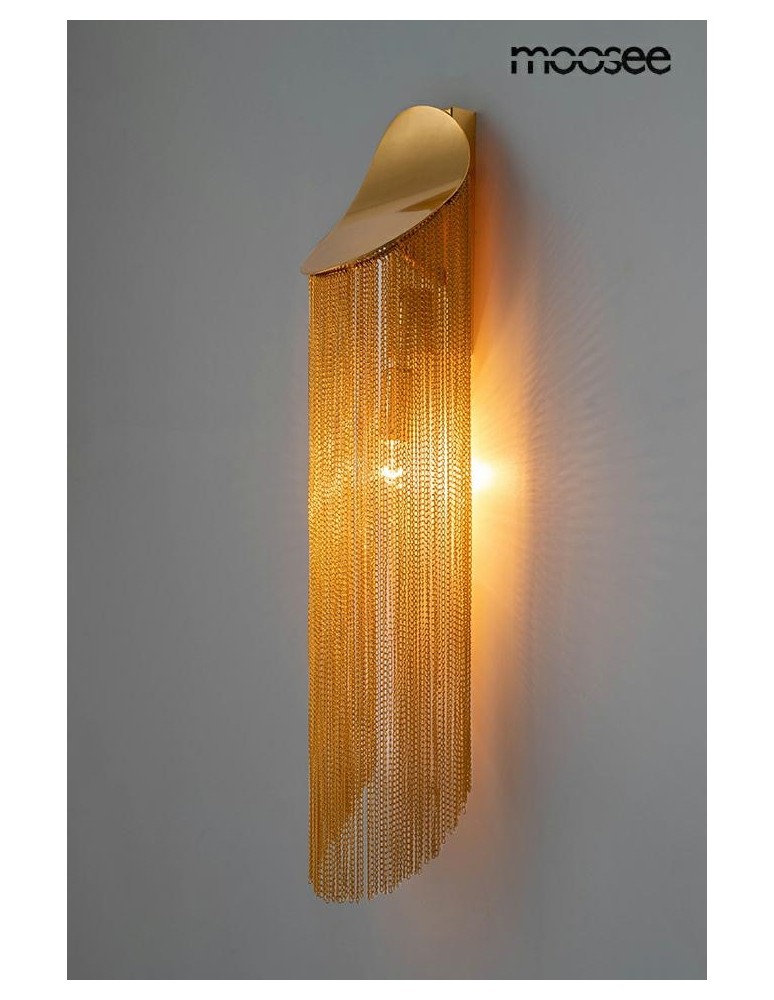 Designer wall lamps - MOOSEE wall lamp LAMBADA chains gold (MSE010100374) - product kolory-swiatla.pl 2